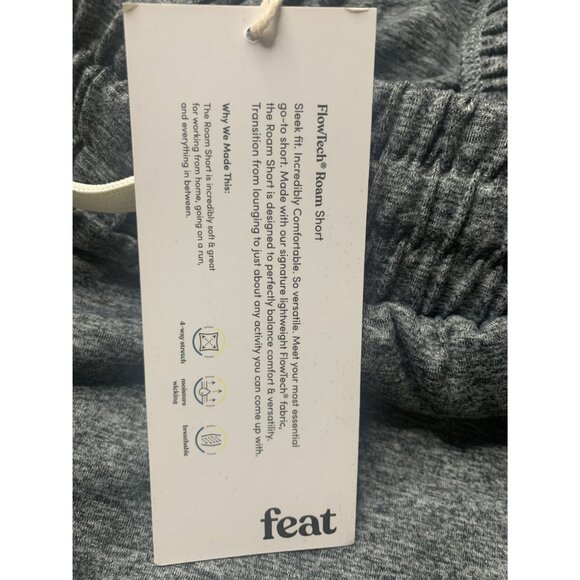 FEAT Men's Flowtech‎ Roam Shorts Small Gray Heather Elastic Waistband Drawstring - Picture 7 of 14